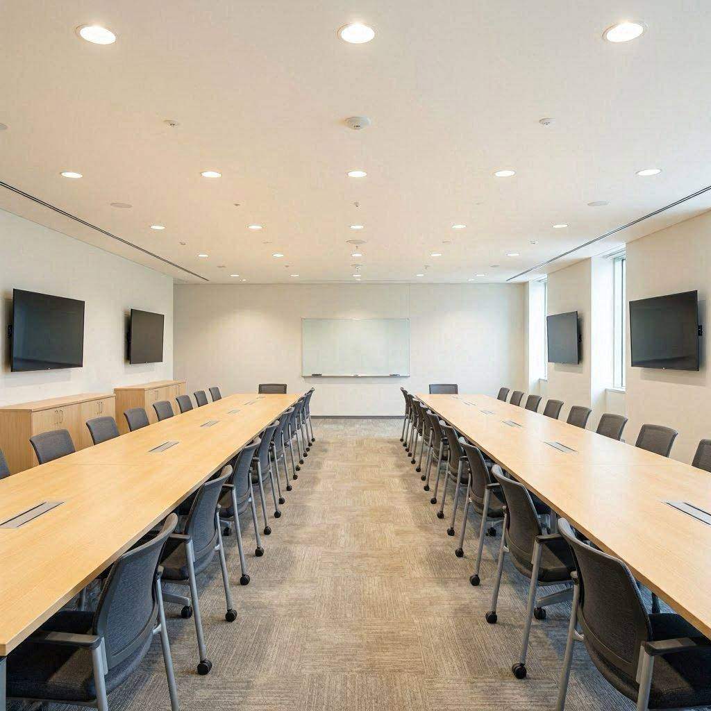 医疗健康企业在写字楼办公推进办公区环保材料时遇到跨部门联合会议该怎么协调